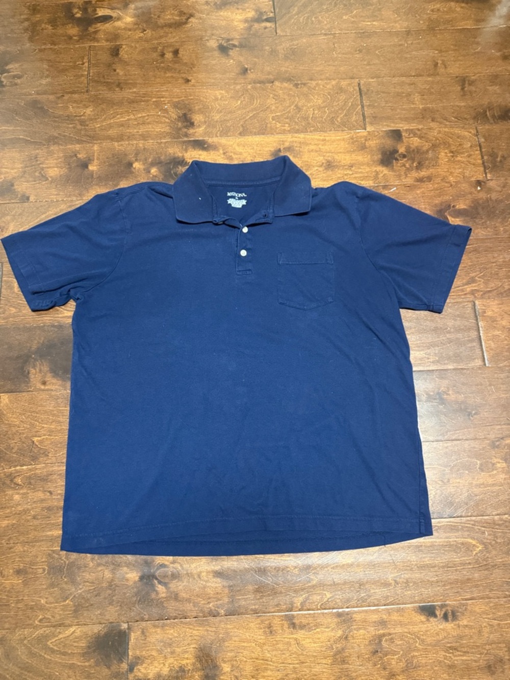 Merona Navy Short-Sleeve Polo with Pocket